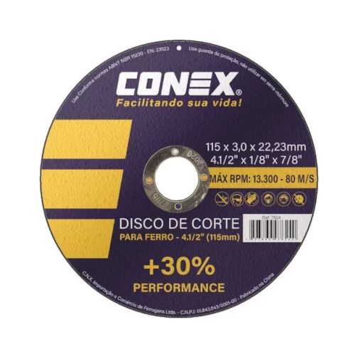 DISCO CORTE P/INOX 4.1/2X3/64X7/8 CONEX