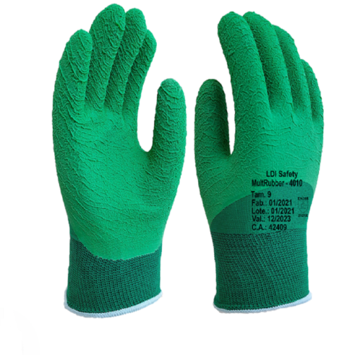 LUVA MALHA NITRILON VERDE ANTI DERRAPANTE T9
