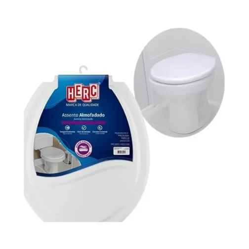 ASSENTO SANITARIO ALMOFADADO HERC BRANCO PRIME OVAL